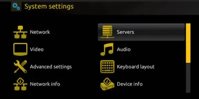 Étape 3: Écran du MAG et accès au Servers